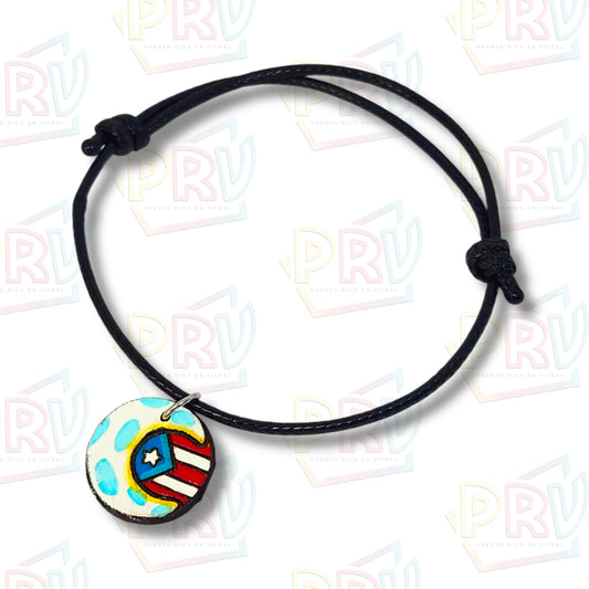 Luna con bandera PR (Pulsera)