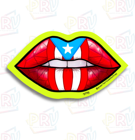 Labios Boricua (Sticker)