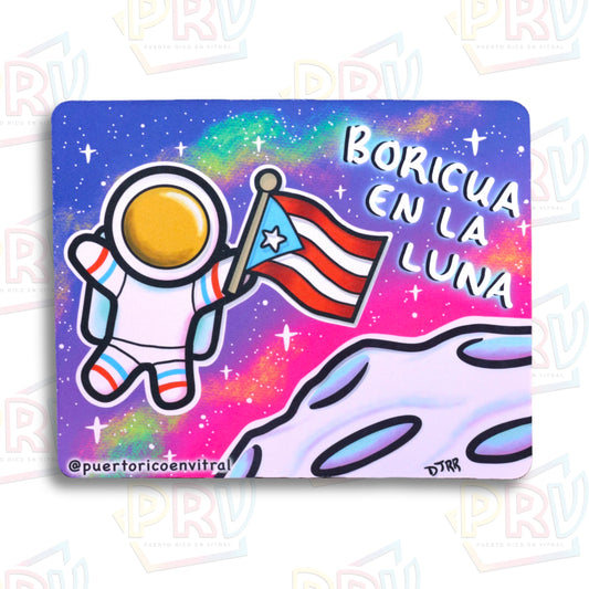 Boricua En La Luna (Mouse Pad)