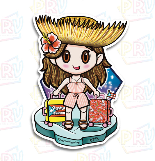 La Jibarita en la Luna (Sticker)