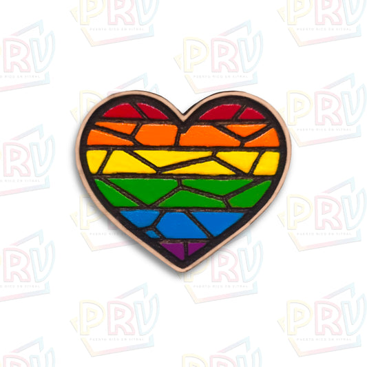 Pride Heart (Wooden Pin)