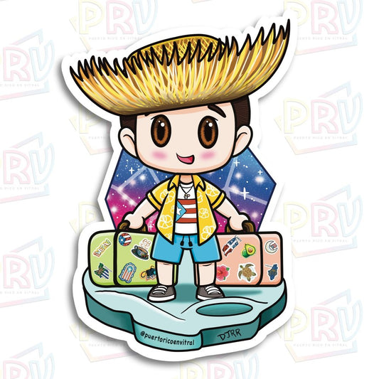 Jibarito en la Luna_Sticker_PuertoRico