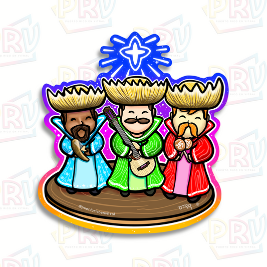 Reyes Magos Boricuas (Sticker)