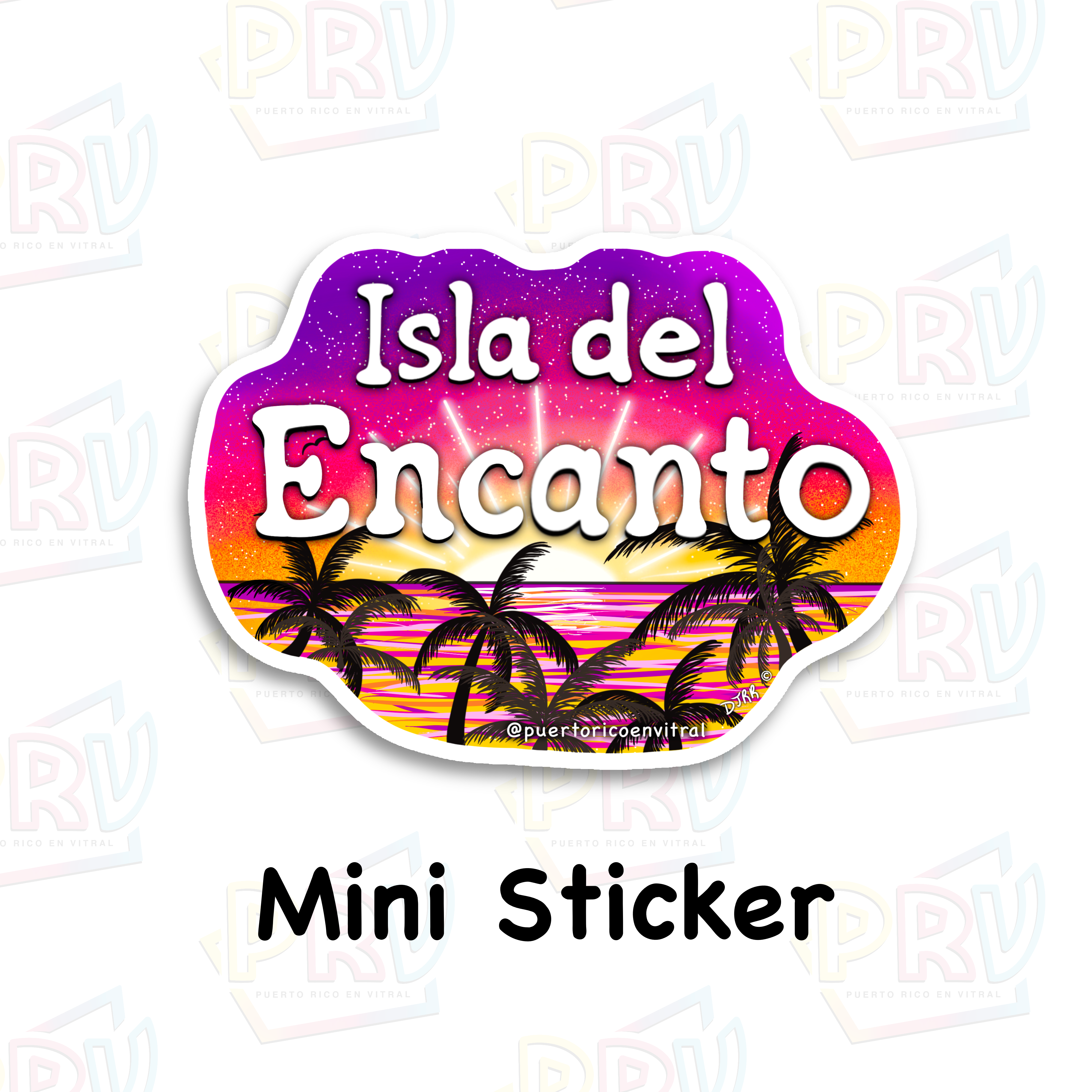 Isla Del Encanto (Mini Sticker) – Puerto Rico en Vitral