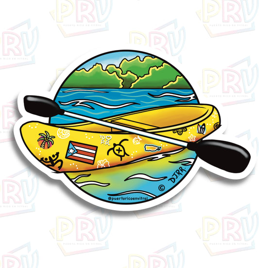 Kayak Boricua (Sticker)