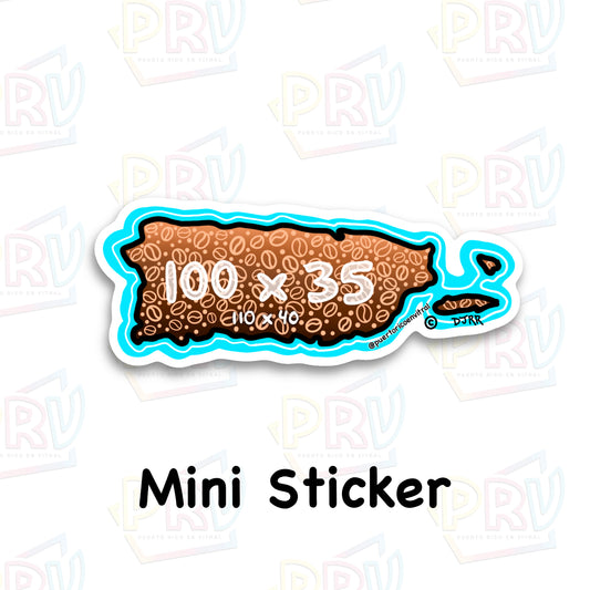 100 x 35 Café (Mini Sticker)