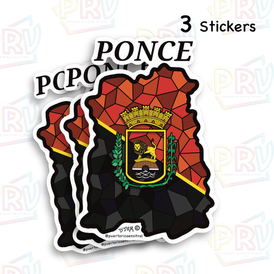 Ponce PR x3 (Sticker)