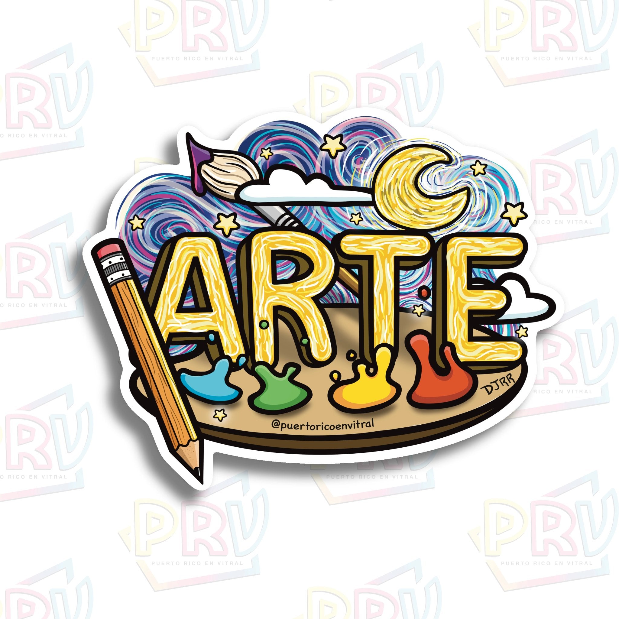 Arte Logo Sticker ARTE (Sticker) – Puerto Rico en Vitral