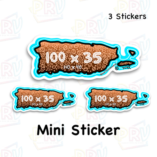 100 x 35 (3 Mini Stickers)
