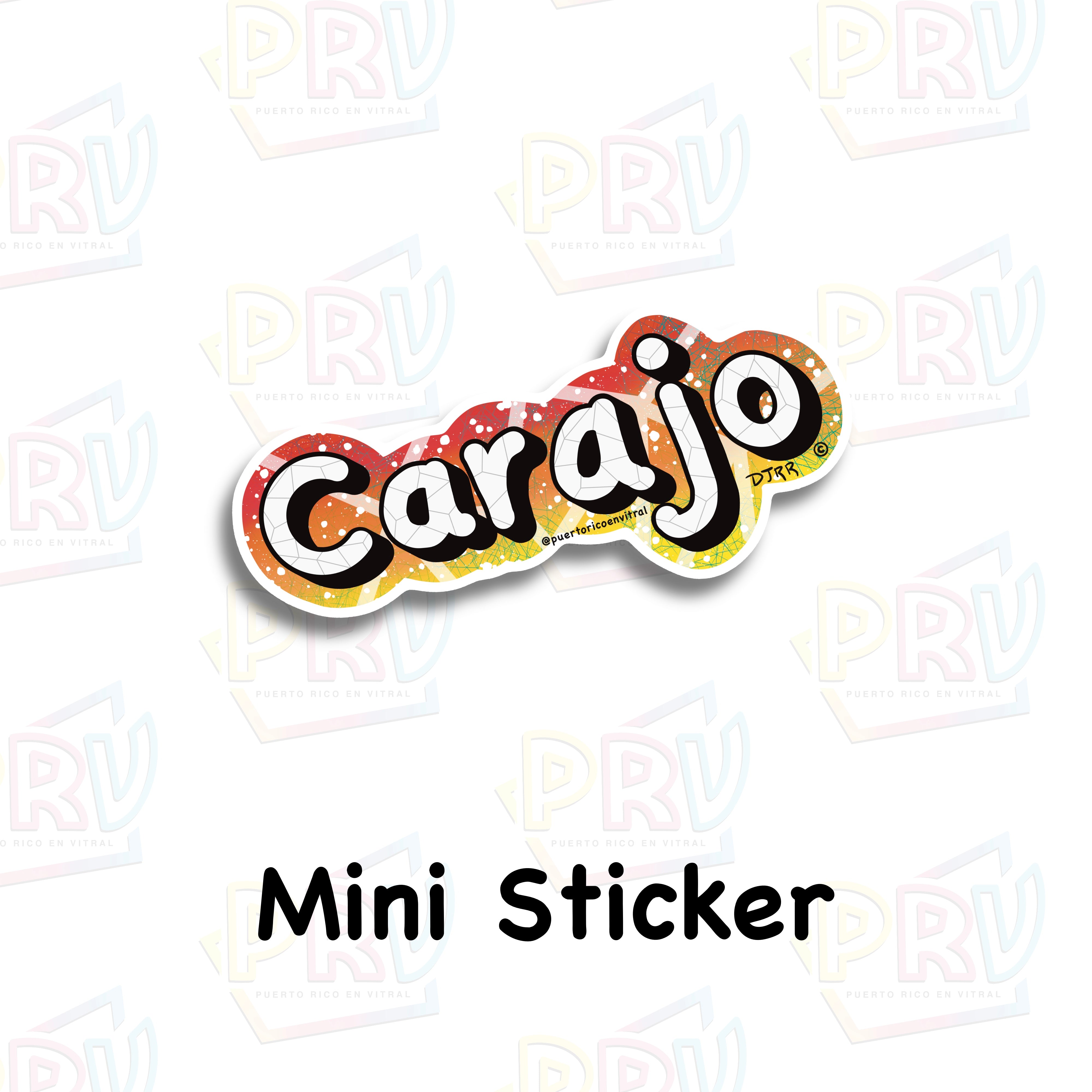 Carajo (Mini Sticker) – Puerto Rico en Vitral