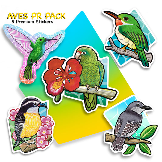AVES P.R. PACK (5 Stickers)