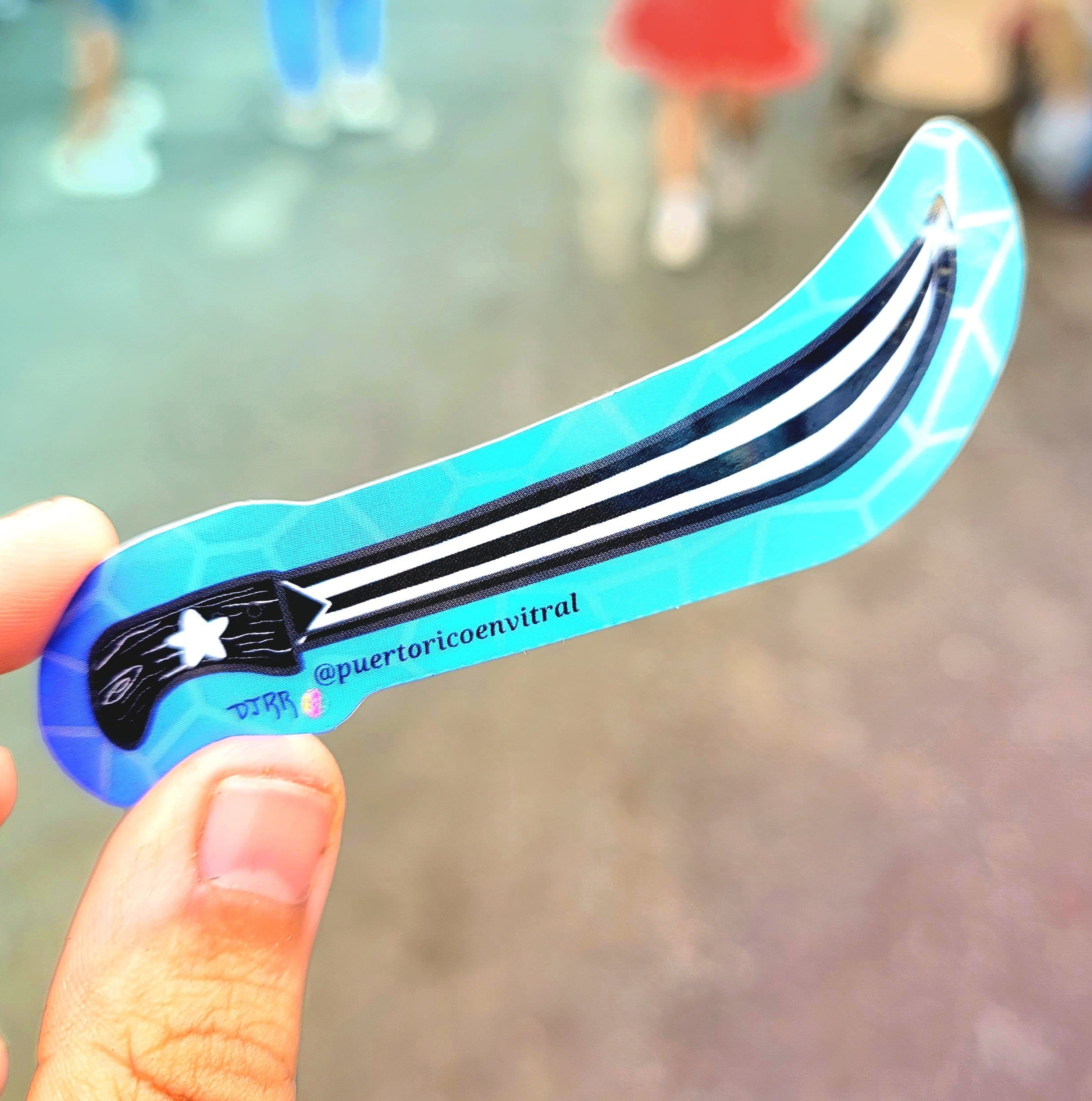 Machete Bandera PR (Sticker)