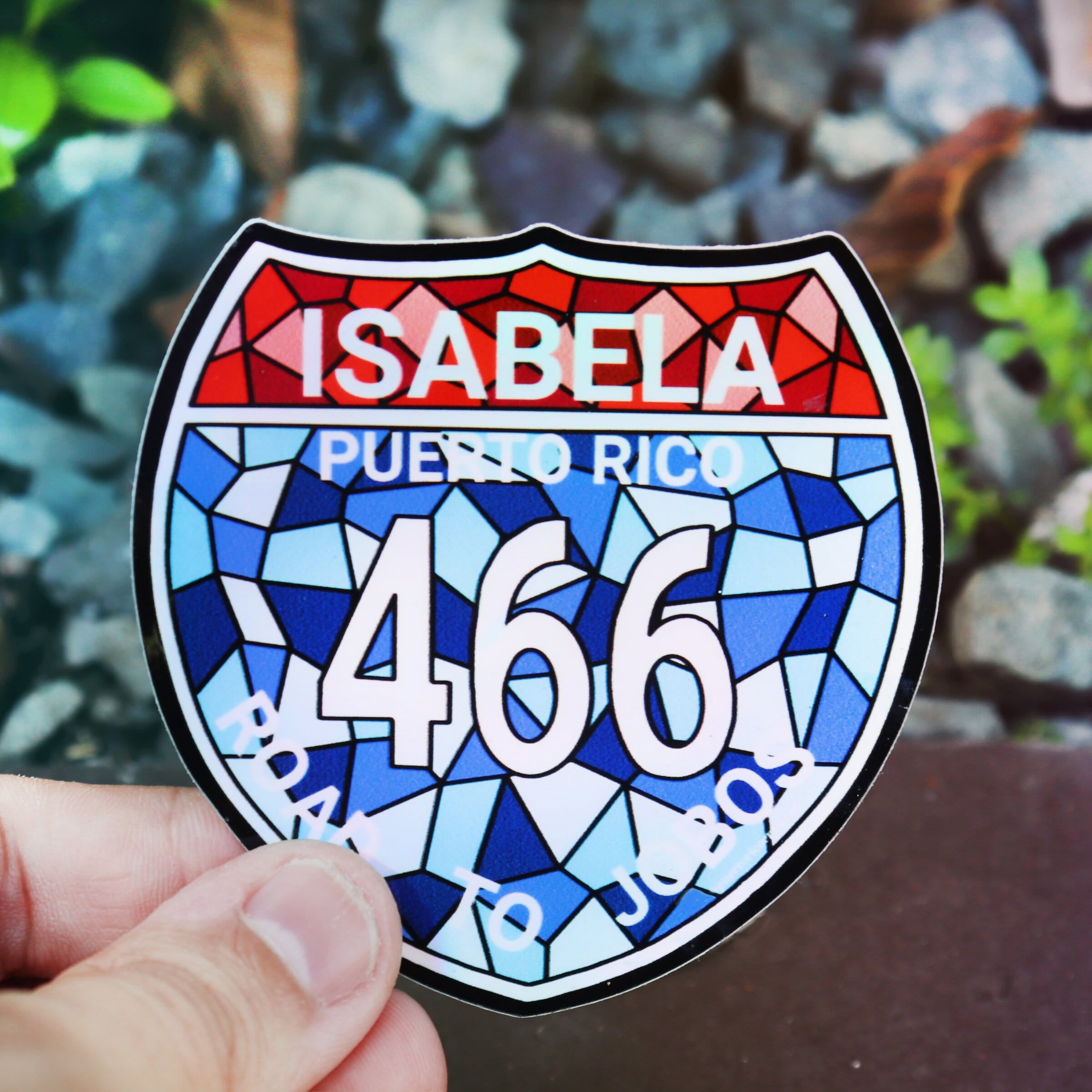 Ruta 466: Road To Jobos-(Holographic sticker)
